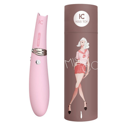 Вакуумный стимулятор с вибрацией KisToy Miss CC Pink, можно использовать как вибратор, диаметр 36мм Вакуумный стимулятор с вибрацией KisToy Miss CC Pink, можно использовать как вибратор, диаметр 36мм