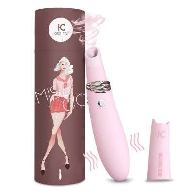 Вакуумный стимулятор с вибрацией KisToy Miss CC Pink, можно использовать как вибратор, диаметр 36мм Вакуумный стимулятор с вибрацией KisToy Miss CC Pink, можно использовать как вибратор, диаметр 36мм