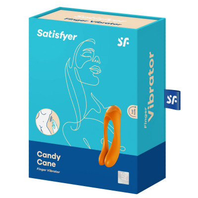 Вибратор на палец Satisfyer Candy Cane Orange Вибратор на палец Satisfyer Candy Cane Orange