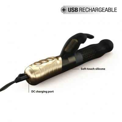 Вібратор-кролик Dorcel Baby Rabbit Gold 2.0 з перловим масажем і голівкою, що обертається Вібратор-кролик Dorcel Baby Rabbit Gold 2.0 з перловим масажем і голівкою, що обертається