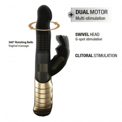 Вібратор-кролик Dorcel Baby Rabbit Gold 2.0 з перловим масажем і голівкою, що обертається Вібратор-кролик Dorcel Baby Rabbit Gold 2.0 з перловим масажем і голівкою, що обертається