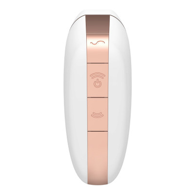 Вакуумный клиторальный стимулятор Satisfyer Love Triangle White с управлением через интернет Вакуумный клиторальный стимулятор Satisfyer Love Triangle White с управлением через интернет