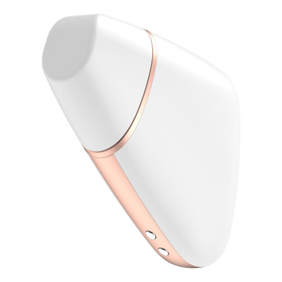 Вакуумный клиторальный стимулятор Satisfyer Love Triangle White с управлением через интернет Вакуумный клиторальный стимулятор Satisfyer Love Triangle White с управлением через интернет
