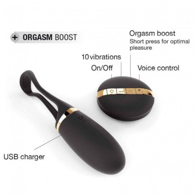 Виброяйце Dorcel Secret Delight Gold з пультом ДК, з турборежимом і голосовим керуванням Виброяйце Dorcel Secret Delight Gold з пультом ДК, з турборежимом і голосовим керуванням
