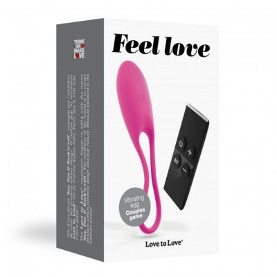 Виброяйце Love To Love Feel Love Pink з пультом ДК та регулюванням інтенсивності Виброяйце Love To Love Feel Love Pink з пультом ДК та регулюванням інтенсивності