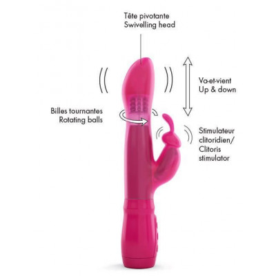 Вибратор Dorcel Furious Rabbit с вращением и возвратно-поступательными движениями головки, вибрация Вибратор Dorcel Furious Rabbit с вращением и возвратно-поступательными движениями головки, вибрация