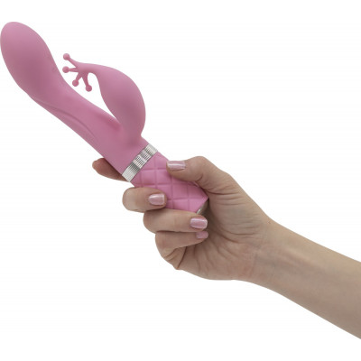 Розкішний вібратор-кролик Pillow Talk - Kinky Pink з кристалом Сваровські, потужний Розкішний вібратор-кролик Pillow Talk - Kinky Pink з кристалом Сваровські, потужний