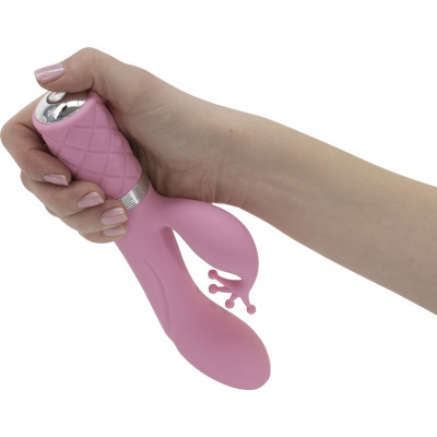 Розкішний вібратор-кролик Pillow Talk - Kinky Pink з кристалом Сваровські, потужний Розкішний вібратор-кролик Pillow Talk - Kinky Pink з кристалом Сваровські, потужний