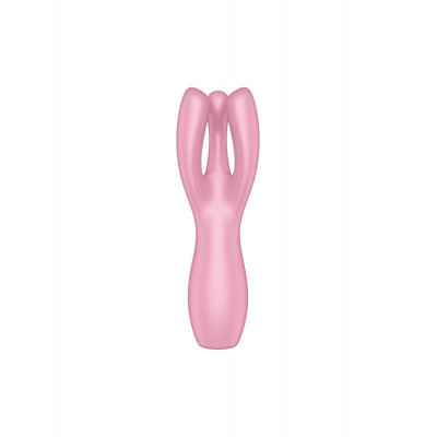 Кліторальний вібратор Satisfyer Threesome 3 Pink з трьома пальчиками Кліторальний вібратор Satisfyer Threesome 3 Pink з трьома пальчиками