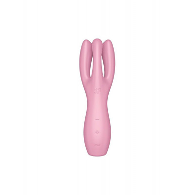 Кліторальний вібратор Satisfyer Threesome 3 Pink з трьома пальчиками Кліторальний вібратор Satisfyer Threesome 3 Pink з трьома пальчиками