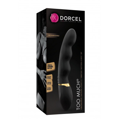 Вибратор ультрастимулирующий Dorcel Too Much Rechargeable Black, гибкий и мощный, 3 вибромотора Вибратор ультрастимулирующий Dorcel Too Much Rechargeable Black, гибкий и мощный, 3 вибромотора