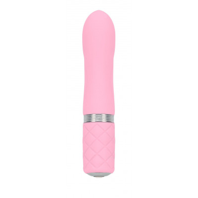 Розкішний вібратор PILLOW TALK - Flirty Pink з кристалом Сваровські, гнучка голівка