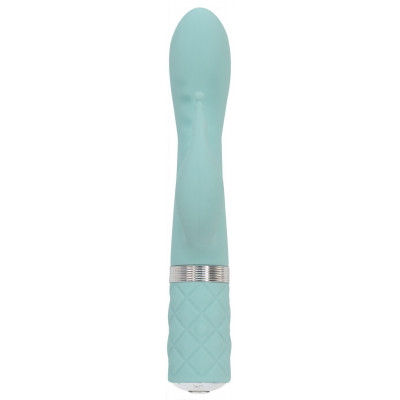 Розкішний вібратор-кролик Pillow Talk - Kinky Teal з кристалом Сваровські, потужний Розкішний вібратор-кролик Pillow Talk - Kinky Teal з кристалом Сваровські, потужний