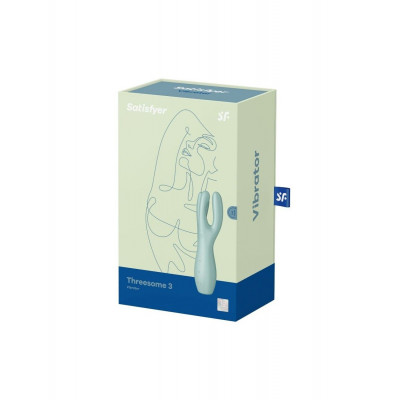 Кліторальний вібратор Satisfyer Threesome 3 Mint з трьома пальчиками Кліторальний вібратор Satisfyer Threesome 3 Mint з трьома пальчиками