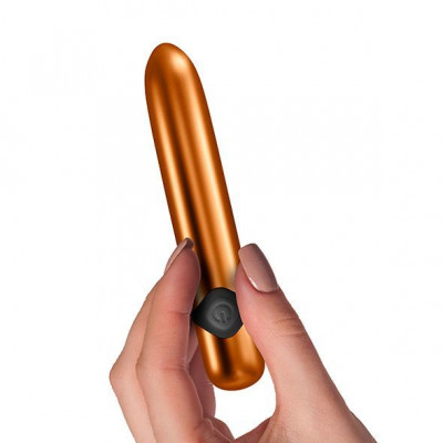 Мощный вибратор Rocks Off Havana Orange Gold с цветной LED-подсветкой Мощный вибратор Rocks Off Havana Orange Gold с цветной LED-подсветкой