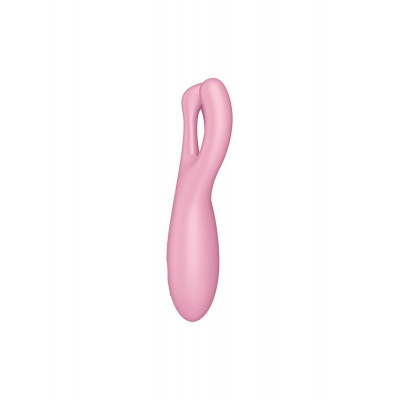 Кліторальний смарт вібратор Satisfyer Threesome 4 Pink з трьома пальчиками Кліторальний смарт вібратор Satisfyer Threesome 4 Pink з трьома пальчиками