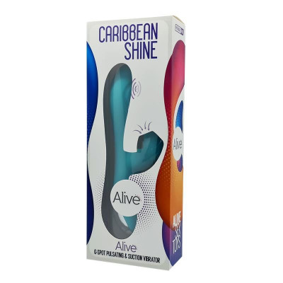 Вибратор-кролик 3в1 Alive Caribbean Shine Blue с вакуумом и пульсирующей стимуляцией точки G Вибратор-кролик 3в1 Alive Caribbean Shine Blue с вакуумом и пульсирующей стимуляцией точки G