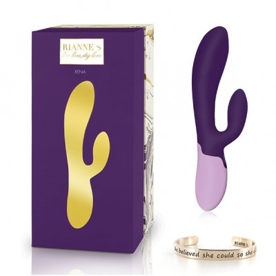 Вібратор-кролик Rianne S: Xena Purple/Lilac, 10 режимів роботи, медичний силікон, подарункове пакова Вібратор-кролик Rianne S: Xena Purple/Lilac, 10 режимів роботи, медичний силікон, подарункове пакова