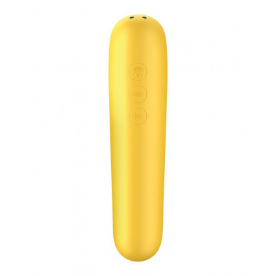 Смарт вибратор и вакуумный стимулятор 2-в-1 Satisfyer Dual Love Yellow Смарт вибратор и вакуумный стимулятор 2-в-1 Satisfyer Dual Love Yellow