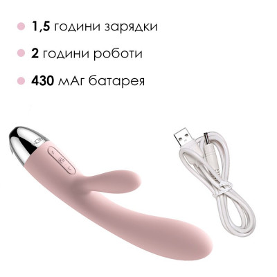 Вібратор-кролик із інтелектуальним режимом Svakom Alice Pale Pink Вібратор-кролик із інтелектуальним режимом Svakom Alice Pale Pink
