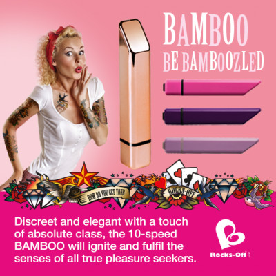 Потужний мінівібратор Rocks Off Bamboo Rose Gold Потужний мінівібратор Rocks Off Bamboo Rose Gold