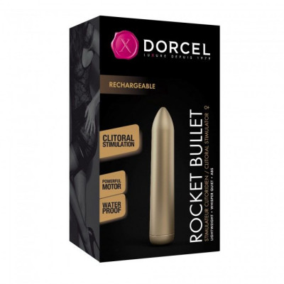 Вібрпоуля, яка перезаряджається Dorcel Rocket Bullet Gold Вібрпоуля, яка перезаряджається Dorcel Rocket Bullet Gold