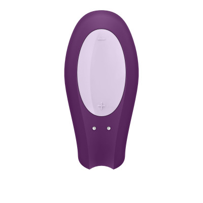 Смартвібратор для пар Satisfyer Double Joy Violet із широким кліторальним стимулятором Смартвібратор для пар Satisfyer Double Joy Violet із широким кліторальним стимулятором