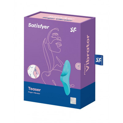 Вібратор на палець Satisfyer Teaser Light Blue Вібратор на палець Satisfyer Teaser Light Blue