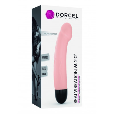 Вібратор Dorcel Real Vibration M Flesh 2.0, діаметр 3,7см, перезаряджається, для точки G Вібратор Dorcel Real Vibration M Flesh 2.0, діаметр 3,7см, перезаряджається, для точки G