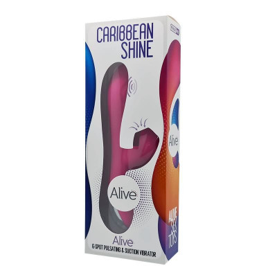 Вибратор-кролик 3в1 Alive Caribbean Shine Magenta с вакуумом и пульсирующей стимуляцией точки G Вибратор-кролик 3в1 Alive Caribbean Shine Magenta с вакуумом и пульсирующей стимуляцией точки G