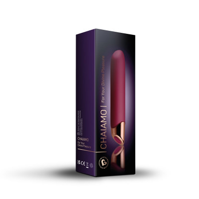 Мощный вибратор Rocks Off Chaiamo Burgundy, soft-touch силикон, до 3-х часов работы, водостойкий Мощный вибратор Rocks Off Chaiamo Burgundy, soft-touch силикон, до 3-х часов работы, водостойкий