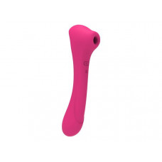 Вібратор та вакуумний кліторальний стимулятор 2-в-1 Alive Quiver Magenta Pink оновлена модель