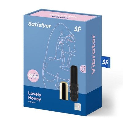 Мощный мини-вибратор Satisfyer Mini Lovely Honey Gold со съемным колпачком и мощной вибрацией Мощный мини-вибратор Satisfyer Mini Lovely Honey Gold со съемным колпачком и мощной вибрацией