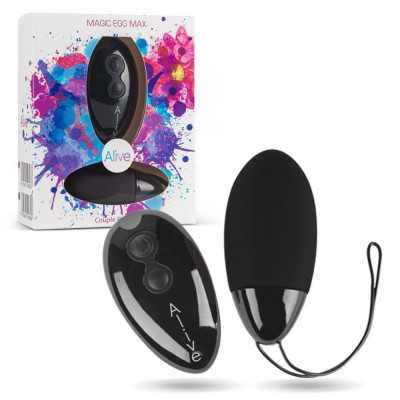 Мощное виброяйцо Alive Magic Egg MAX Black с пультом ДУ, мощное Мощное виброяйцо Alive Magic Egg MAX Black с пультом ДУ, мощное
