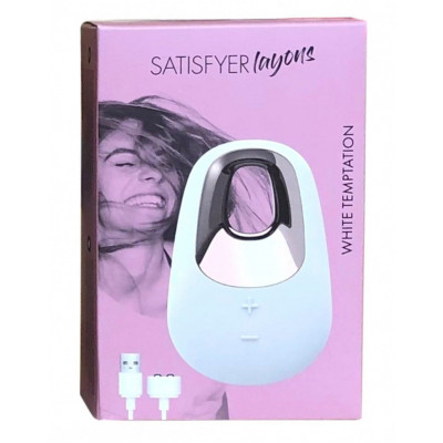 Мощный вибратор Satisfyer Lay-On - White Temptation, водонепроницаемый Мощный вибратор Satisfyer Lay-On - White Temptation, водонепроницаемый