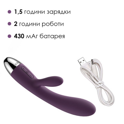 Вібратор-кролик із інтелектуальним режимом Svakom Alice Violet Вібратор-кролик із інтелектуальним режимом Svakom Alice Violet