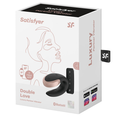 Смарт-вибратор для пар Satisfyer Double Love (Black) Смарт-вибратор для пар Satisfyer Double Love (Black)