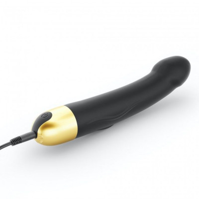Вібратор Dorcel Real Vibration M Gold 2.0, діаметр 3,7см, перезаряджається, для точки G Вібратор Dorcel Real Vibration M Gold 2.0, діаметр 3,7см, перезаряджається, для точки G