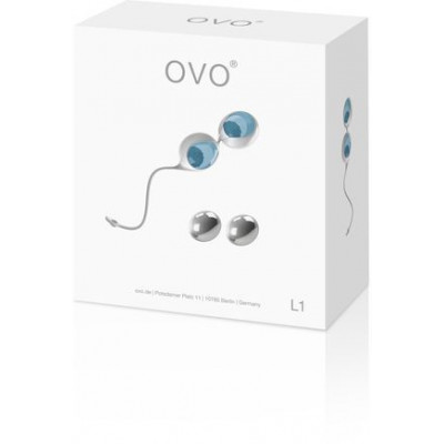Вагинальные шарики OVO L1 Loveballs, LIGHT BLUE