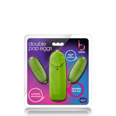 T330763 Двойное виброяйцо B YOURS DOUBLE POP EGGS LIME