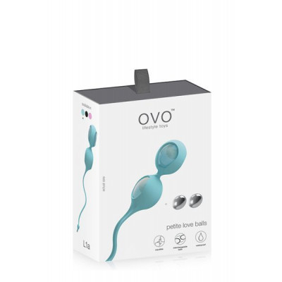 Вагинальные шарики OVO L1A LOVE BALL, LIGHT BLUE