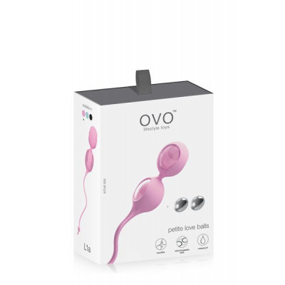Вагинальные шарики OVO L1A LOVE BALL, PINK