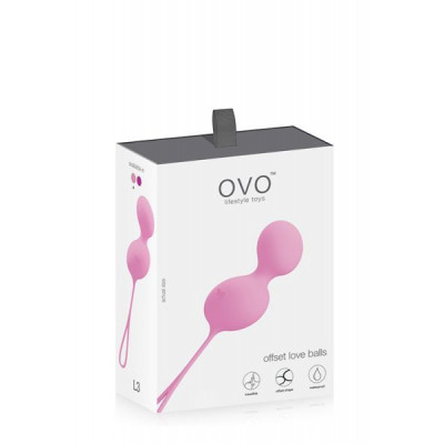 Вагинальные шарики OVO L3 LOVE BALL, PINK