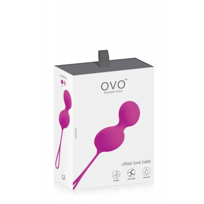 Вагинальные шарики OVO L3 LOVE BALL, FUCHSIA